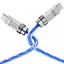 Дата кабель Hoco U113 Solid 100W Type-C to Type-C (1m) Blue - мініатюра 4