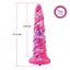 Фантазійний фалоімітатор 10.12″ для секс-машин Hismith Silicone Dildo rose Monster Series, KlicLok - мініатюра 4