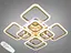 Світлодіодна люстра смарт світильник з пультом, 145W, золота люстра - мініатюра 1
