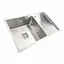 Кухонная мойка Platinum Handmade нержавейка 78x50 L (одно отверстие, квадратный сифон, 3,0/1,0 мм), Нержавеющая сталь - миниатюра 3