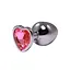 Анальная пробка Fantasy Silver Butt Plug Heart-Shaped S 7 см (розовый) - миниатюра 2