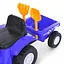 Електромобіль дитячий Bambi Трактор Racer M 6153B-4 та музичною панеллю синій - мініатюра 2