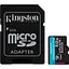 Карта пам'яті Kingston microSD 512GB C10 UHS-I U3 A2 V30 R200/W160MB/s + SD - мініатюра 1