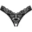 Кружевные стринги Obsessive Donna Dream crotchless Thong M/L Black, открытый доступ - миниатюра 3