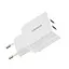 Мережевий зарядний пристрій Usams CC090 T24 2.1A Dual USB Travel Charger EU Білий - мініатюра 1