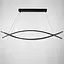 Люстра современная черная в двух размерах Line.F Длина 100 см - миниатюра 5