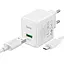 Сетевое зарядное устройство Hoco CS12A с кабелем Micro USB технология Quick Charge 3.0 белый - миниатюра 1