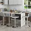 Комплект барных стульев Costway Alisa экокожа серый - миниатюра 4