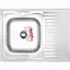 Кухонная мойка накладная ZERIX Z8060L-06-160E satin (ZX1616) - миниатюра 1