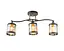 Люстра стельова на 3 плафони 6380-3 (Чорний+Золото) - мініатюра 1