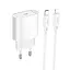 Сетевое зарядное устройство с кабелем Hoco C109A(PD20W) Fighter single port PD20W charger set(C to iP) белый - миниатюра 1