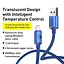 Кабель Baseus Crystal Shine Series Fast Charging Data Cable USB to iP 2.4 A 2 m Blue (CAJY000103) - мініатюра 2