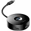 USB-хаб Baseus Round Box 4-Port USB-C 0.1 м Black (CAHUB-G01) [77933] - мініатюра 2