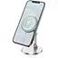 Тримач Hoco Daring magnetic wireless charging desktop stand PH39 (без MagSafe) сріблястий - мініатюра 1