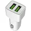 Автомобільний зарядний пристрій ColorWay, білий, 2xUSB, 2.4A (CW-CHA009-WT) - мініатюра 1