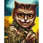 Картина за номерами Котик Головнокомандувач Маріанна Пащук Brushme 40x50 см кольорова 000221339 - мініатюра 1