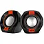 Колонки 2.0 REAL-EL S-50 черный/Red, 2 x 3 Вт, пластиковый корпус, питание от USB - миниатюра 1