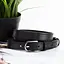 Ремень женский кожаный черный узкий SF-2006 (125 см) - миниатюра 1