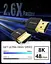 Ультратонкий кабель HDMI 2.1 8K 0,5 м, кабель Stouchi HDMI 2.1, надзвичайно гнучкий кабель 8K HDMI, підтримка 10K 8K120 4K120 144 - мініатюра 3