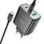 Адаптер сетевой HOCO Type-C to Type-C Cable Smart charger CS44A | 2Type-C/1USB, QC/PD, 65W/3A| - миниатюра 1