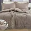 Постільна білизна Laura Grand 4 сезони QM-4-10 комбінована - зимова велюр євро комплект Світло коричневий - мініатюра 1