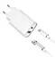 Мережевий зарядний пристрій Wiwu Wi-U002 PD QC charger set with EU plug Type C to Lightning Білий - мініатюра 1