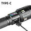 Ручний ліхтар PLD-X83-TG zoom + LCD + Type-C + PowerBank + 1х26650 (18650) 5 режимів - мініатюра 5