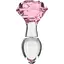 Скляна анальна пробка Pillow Talk Rosy Luxurious Glass Anal Plug ⌀3.3 см віброкуля в подарунок - мініатюра 1