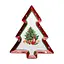 Блюдо сервірувальне новорічне для закусок Christmas 29 × 24 × 2 см фігурне Yiwu HP-SDHK-17 - мініатюра 1