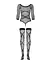 Бодістокінг Obsessive Bodystocking G320 панчохи боді декор у вигляді ліній S/M/L - мініатюра 6