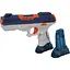 Дитячий водяний пістолет Zippy, пускова установка для водяного пістолета Agua Shoot Electric 21 см зі шлангом - синій та білий - мініатюра 1