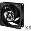 Комплект вентиляторов Arctic P8 PWM PST (5-Fan Pack) Black (ACFAN00154A) - миниатюра 2