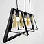 Люстра у трикутній формі корпусу чорного кольору із янтарними плафонами Line.F 11806/3 BK - мініатюра 3