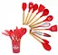 Набір кухонного приладдя Edenberg Silicone kitchen utensils set 12 предметів Червоний - мініатюра 2