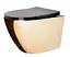 Подвесной унитаз Rea Carlo flat mini gold/black REA-C8990, Золотой - миниатюра 1