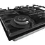 Варильна поверхня Gorenje газова на склі, 60см, чавун, чорний - мініатюра 2