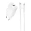 МЗП Borofone BAS76A Source PD30W+QC3.0 (1USB-A/1C) + кабель Type-C to Lightning White - мініатюра 1