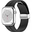 Ремешок DK для Apple Watch 38mm (Series 1 / 2 / 3) Silicone Sport Magnetic (017247) (black / silver) - миниатюра 1