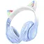 Бездротові навушники Hoco W42 Cat ear з підсвічуванням Біло-блакитний ЦБ-00259103 - мініатюра 1