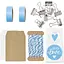 Набір матеріалів для оформлення подарунків Heyda блакитний 15х15х2 см - мініатюра 2