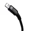 Кабель Baseus Cafule Cable Type-C to iP PD 20W 1m Gray+Black - мініатюра 4