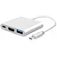 Перехідник Type-C на HDMI + USB3.0. Адаптер для MacBook, ноутбук. (Живлення 1 x Type-C, 1 x HDMI, 1 x USB) - мініатюра 1