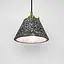 Подвес Terrazzo Cono с серым бетонным плафоном в стиле Ар-деко | Line F | Арт. MJ165/1 BK - миниатюра 6