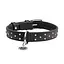 Ошейник для собак кожаный Waudog Glamour с QR-паспортом с клеевыми стразами Ш 25 мм Д 38-49 см черный - миниатюра 3