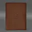 Кожаная обложка BlankNote Standart с Трезубцем для нотариального реестра светло-коричневый - миниатюра 2