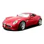 Автомодель - ALFA 8C COMPETIZIONE (2007) (червоний, 1:32) - мініатюра 1