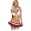 Еротичний костюм школярки з міні-спідницею Obsessive Schooly 5pcs costume біло-червоний S/M - мініатюра 1