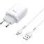 Зарядний пристрій Hoco C72A Glorious (1USB, 2.1А) White (6931474713001) + кабель MicroUSB - мініатюра 1