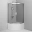 Душевая кабина Am.Pm Gem 1/4 Round 90x90 см без поддона хром матовый W90UG-401A0 90MT, прозрачный, хром матовый - миниатюра 3