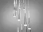 Каскадна світлодіодна люстра для холу потужністю 60W, колір-хром - мініатюра 3